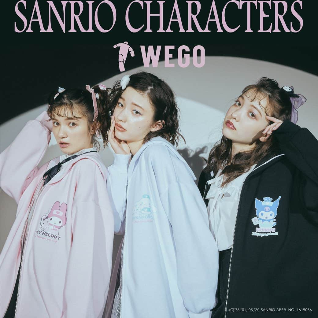 WEGOさんのインスタグラム写真 - (WEGOInstagram)「ㅤㅤㅤㅤㅤㅤㅤㅤㅤㅤㅤㅤㅤ ❤︎SANRIO CHARACTERS×WEGO コラボアイテム発売❤︎ いよいよ明日11/27(金)〜サンリオキャラクターズとのコラボアイテムがWEGO一部店舗、ONLINE STOREにて発売スタート！ マイメロ、クロミ、シナモロールのキャラクターのパーカ、スウェットの2アイテム展開となりますので是非チェックしてみてね♡  <一般発売日> 11/27（金） <商品詳細> ✔︎サンリオキャラクタース別注ぬいぐるみロゴパーカ ￥4,399(tax in) サイズ：F カラー：柄1(マイメロ)/柄2(クロミ)/柄3/(シナモロール) ✔︎サンリオキャラクターズ別注セーラージップパーカ ￥5,499(tax in) サイズ：F カラー：ホワイト/ピンク/ブラック <展開店舗> [WEGO] 原宿竹下通り店/心斎橋店/札幌店/大須店/仙台店/広島店/SHIBUYA109店/池袋P'パルコ店/ららぽｰと横浜店/横浜ジョイナス店/ららぽーとTOKYO-BAY店/マルイ柏VAT店/大宮アルシェ店/ TOKYOイオンレイクタウン店/宇都宮インターパークビレッジ店/町田ジョルナ店/イオンモール高崎店/仙台パルコ店/名古屋パルコ店/近鉄パッセ店/ららぽーと東郷店/新潟アルタ店/静岡パルコ店/京都店/神戸三宮店/ららぽｰと甲子園店/イオンモール岡山2店/イオンモール広島府中店/福岡パルコ店/博多キャナルシティ店/ SHIBUYA109KAGOSHIMA店/アミュプラザ小倉店 [WEGO LA]HEP FIVE店 [ONLINE STORE]WEGO ONLINE STORE」11月26日 18時04分 - wego_official