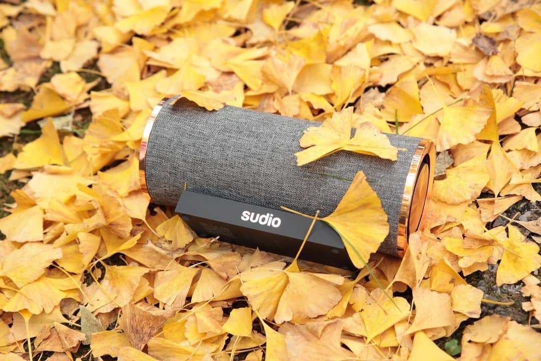 利咲のインスタグラム：「北欧ブランド @sudio の新商品のBluetoothスピーカーがめちゃかわ💖 カラーはグレーとピンクゴールドのツートンカラーが素敵な #FEMTIOANTHRACITE という色を選びました。 紅葉🍁に映えて見てるだけでかわいい〜 みんなにデザイン可愛いねって言われます！ ワイヤレスでどこでも良質な音楽を楽しめちゃう🎶 しかも、本気の防水！ ビーチやシャワーの水しぶきから台風まで、どんな環境でも安心して使用可能だそう。 1回の充電で最大14時間の連続再生！  昭和記念公園の銀杏並木は本当に綺麗でした🌟 今年はいきなり寒くなったので通年より色が鮮やかで綺麗なのだそう〜 イチョウの絨毯が出来ていました。  15%割引クーポンコードはこちら💁‍♀️【himeringo908】  Black Fridayキャンペーン開催中♥ 期間中は全商品25%OFF クーポン使用でさらに10%OFFに！ プレゼントにも最適なギフトラッピングキットも無料でお届けします🎁 贈り物の時期にぴったりなアイテムを今のうちに💝 ☑︎送料無料・30日間返品無料・SUDIO SPHERE登録で3年間製品保証。 ご自宅からでも安心してお買い物ができます。  #SudioFemtio #スディオフェムティオ #sudio #sudiomoments #PR #スピーカー #Bluetooth #speaker #FEMTIOANTHRACITE #昭和記念公園 #紅葉狩り #紅葉 #銀杏 #いちょう並木 #いちょう #銀杏並木 #gingko #gingkotree #gingkoleaves #autumnleaves PR1/26まで」