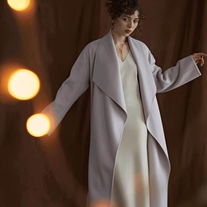 エリオポールのインスタグラム：「﻿HAPPY HOLIDAYS 11.27.fri - 12.25.thu . COAT [ivy&Oak]  50,000yen+tax DRESS [BARENA]  46,000yen+tax PIERCED EARRING [Donna Si]  9,800yen+tax NECKLACE [Eneida Franca]  15,900yen+tax SHOES [PELLICO]  54,000yen+tax . . . @heliopole_official . #HELIOPOLE #エリオポール #HAPPYHOLIDAYS #Xmas #noel #2020aw #autumnwinter #selectshop #fashion」