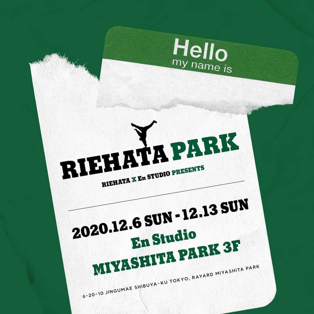 RIEHATAさんのインスタグラム写真 - (RIEHATAInstagram)「Japan Tokyo Shibuya RIEHATA PARK!!! POP UP STORE/SPECIAL WORKSHOP/etc...  12/6 - 12/13」11月26日 19時09分 - riehata