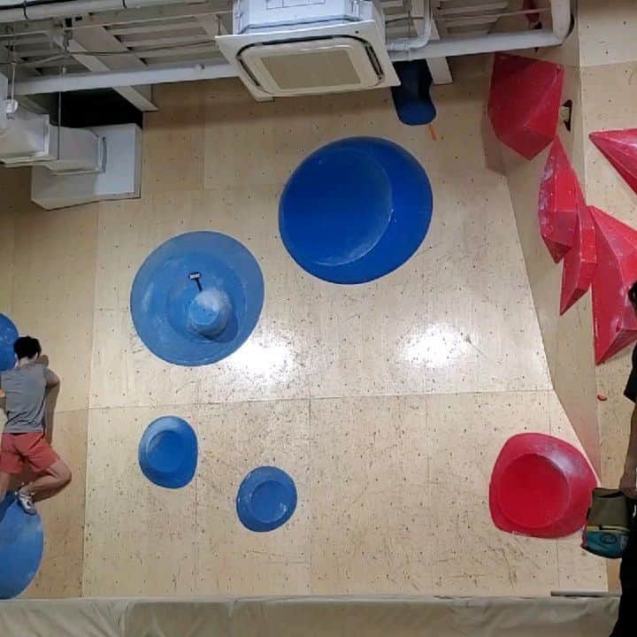 原田海のインスタグラム：「New competition wall Level 5💥💪﻿ ﻿ @bpump_ogikubo ﻿ #日新火災 @redbulljapan @champion_japan @frictionlabs @galaxymobilejp @scarpaspa﻿ #climbing #bouldering #クライミング #ボルダリング」