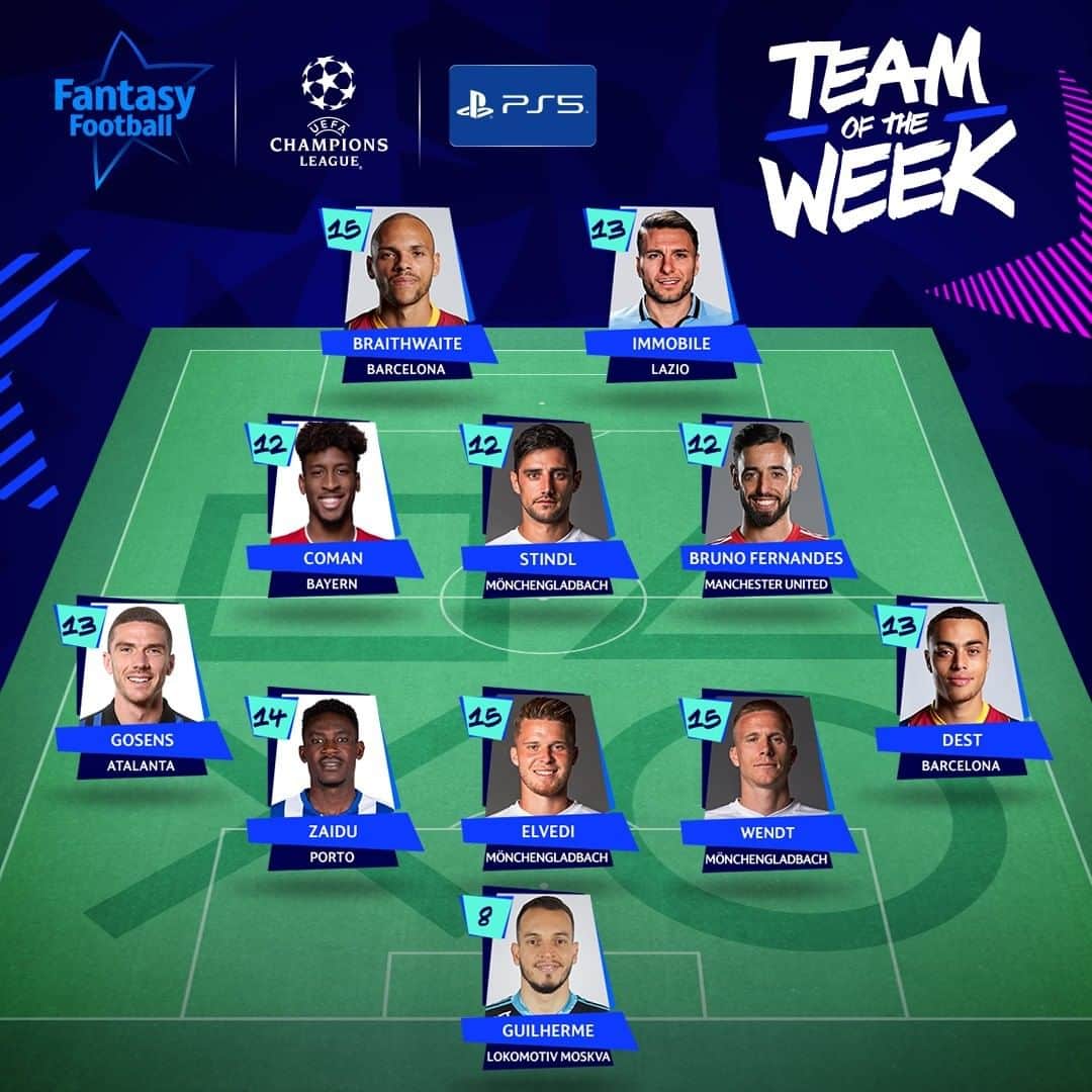 UEFAチャンピオンズリーグさんのインスタグラム写真 - (UEFAチャンピオンズリーグInstagram)「Braithwaite & Immobile lead the attack in Matchday 4's #UCLfantasy Team of the Week! 👊  #UCL  @playstation」11月26日 20時26分 - championsleague