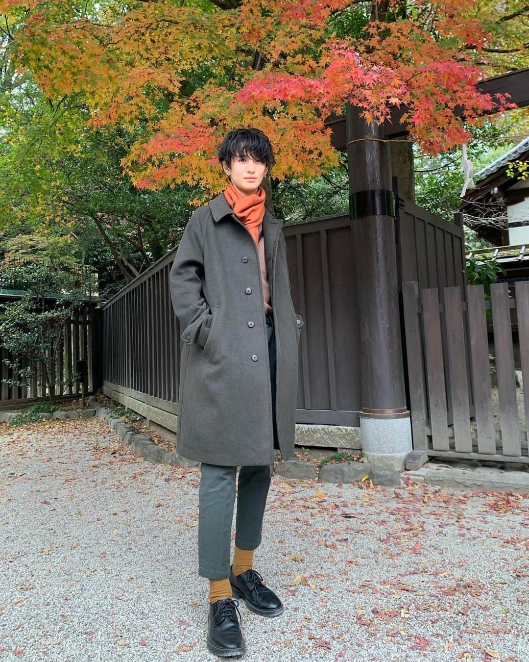 佐久間美波のインスタグラム：「先日京都へ行ってきました🍁 #写真撮る時だけマスク外しました」