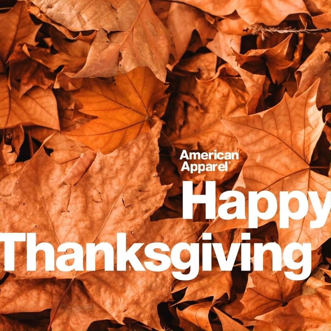 American Apparelのインスタグラム：「Eat hard, nap harder! Happy Thanksgiving! 🦃 🥧 🍂 . . .  #AmericanApparel #HappyThanksgiving #GobbleGobble」