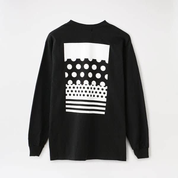 ケンゾーミナミのインスタグラム：「𝐃𝐄𝐀𝐃 𝐅𝐄𝐄𝐋𝐈𝐍𝐆𝐒 / FW20 / “PATTERNS ” / BLACK / LONG SLEEVE T-SHIRT  Graphic Back & Front  Photo 1 from @loveless___official & photo 2&3 from Sample: 02/22/20  https://www.loveless-shop.jp/products/detail.php?maker_id=167&category_id=&product_id=6053&color_id=1  @nepenthes_newyork @nepenthes.official #kenzominami」