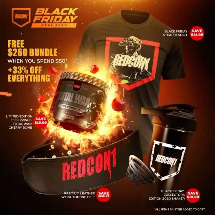 セージ・ノースカットのインスタグラム：「Congratulations to all the people taking advantage of the Black Friday @redcon1 sales that just went live! CLICK the link in my bio! Biggest discounts in company history! Don’t miss out before they sell out!」