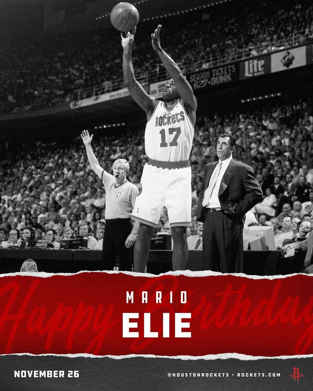 ヒューストン・ロケッツさんのインスタグラム写真 - (ヒューストン・ロケッツInstagram)「Join us in wishing @marioelie17 a happy birthday!」11月27日 5時00分 - houstonrockets