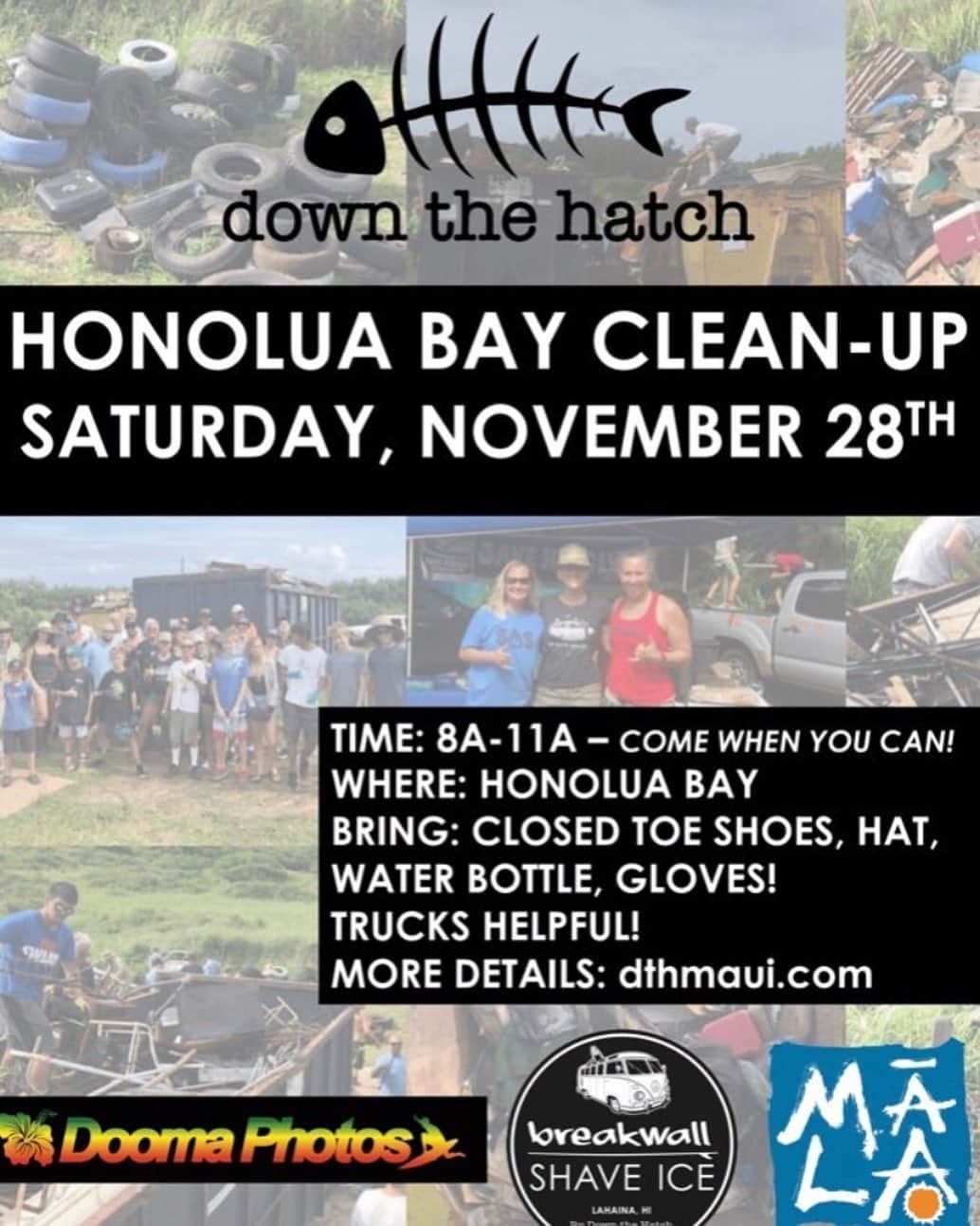 カリッサ・ムーアのインスタグラム：「Happy thanksgiving everyone! If you are available Saturday 11/28 come help clean and keep Honolua Bay a beauty 🌺」