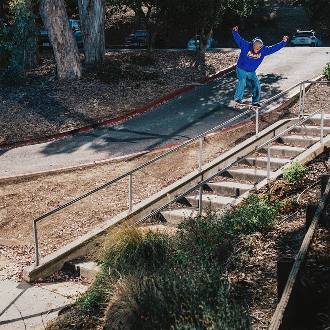 adidas Skateboardingのインスタグラム：「Bringing the heat /// Jon Perez with a 5-0 in the Superstar ADV x Thrasher. Available 11/28 at skate shops and online at adidas.com/skateboarding • #adidasSkateboarding x #ThrasherMagazine」