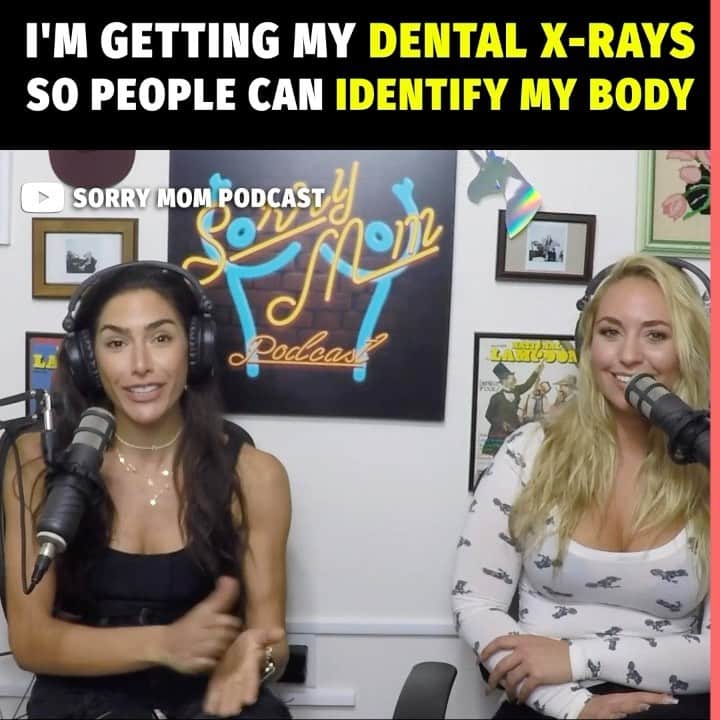 Sydney A Malerのインスタグラム：「Forensic file reminder - keep ur dental x-rays up to date 😂 New SorryMomPodcast Up now. Link in bio 🖤」