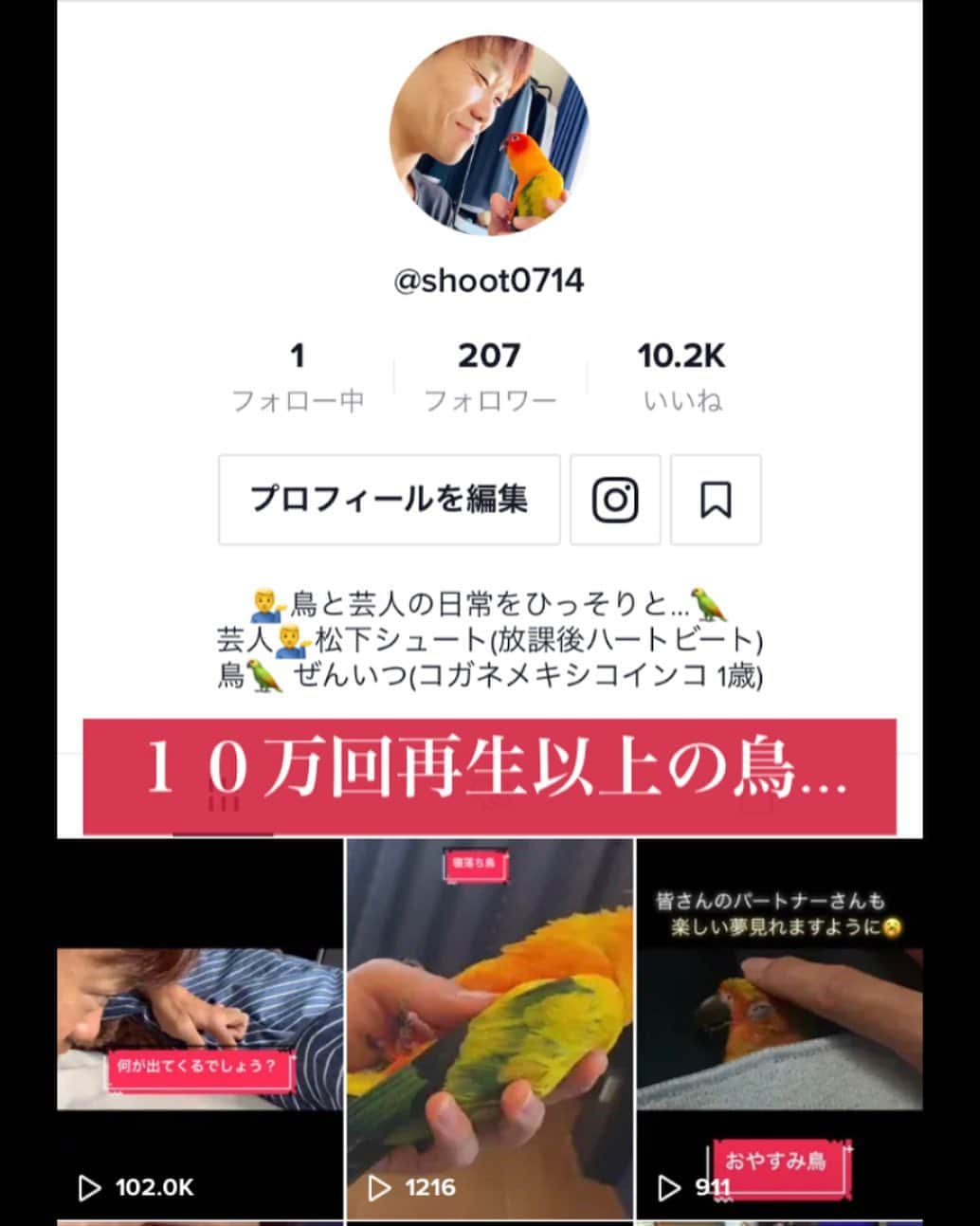 松下シュートのインスタグラム