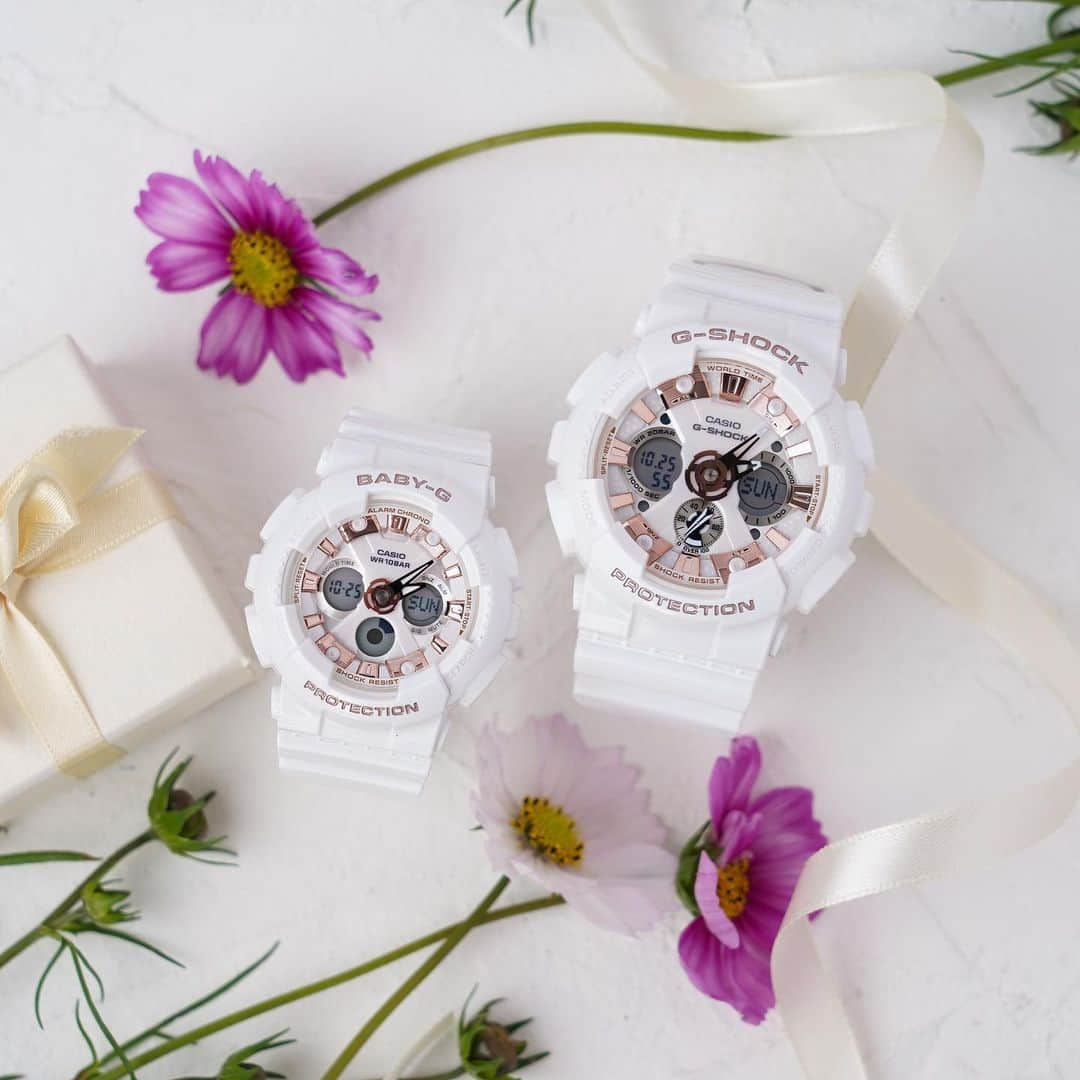 CASIO BABY-G Japan Officialさんのインスタグラム写真 - (CASIO BABY-G Japan OfficialInstagram)「これからのギフトシーズンにおすすめしたい“G PRESENTS LOVER’S COLLECTION 2020”が新登場！Everlasting love（永遠の愛）をテーマに大切な人との愛を表現したロマンチックなペアウオッチ👼💕 . Model: LOV-20A-7AJR Men’s/Ladie’s bundling price ¥32,500+tax ※画像をタップすると購入できます。 . #BABY_G #babyg_jp #GSHOCK #G_SHOCK #watch #腕時計 #CASIO #fashionista #instafashionista #fashionwatch #fashionwatches #watchlove #streetfashionstyle #pairwatch #loverscollection #シティガール #ストリートファッション #ペアウオッチ  #ホワイトコーデ #クリスマス #プレゼント #LOV #LOV20A」11月27日 12時05分 - babyg_jp