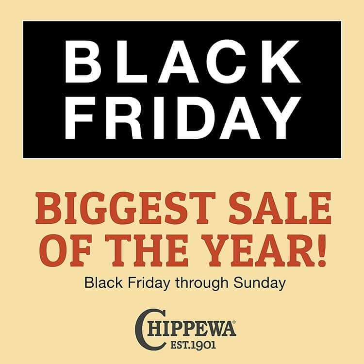 チペワさんのインスタグラム写真 - (チペワInstagram)「Big sale - today through Sunday. 40% Off Sale Items.   CODE: BLACKFRI20  https://www.chippewaboots.com/footwear/sale_men  #chippewaboots #thebestbyfar #blackfridaysale」11月27日 14時00分 - chippewaboots