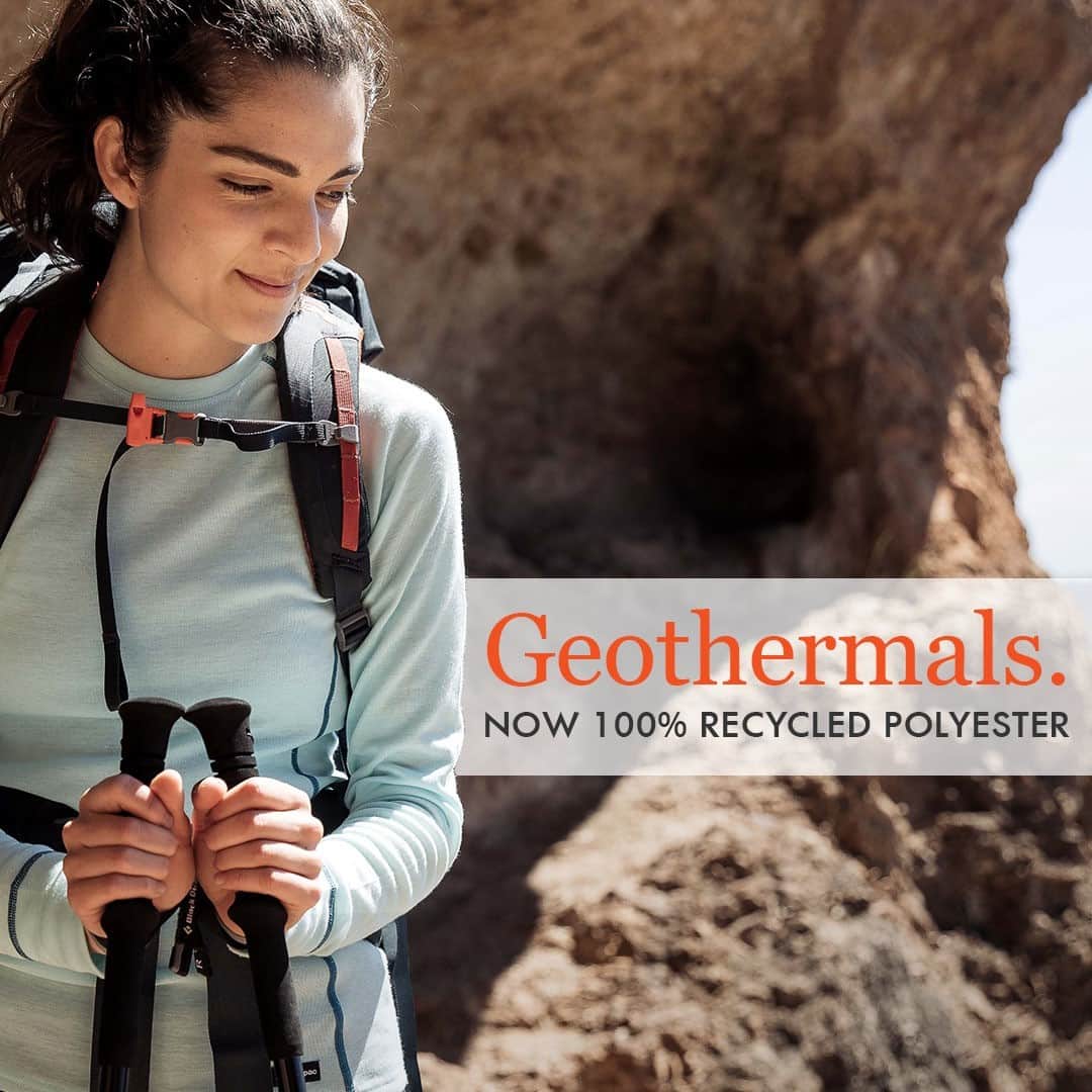 のインスタグラム：「Baselayers for every season  Made from 100% recycled polyester, Macpac Geothermals are lightweight, quick-drying and easy care. We use recycled polyester in our Geothermal collection because it’s better for the environment — by keeping more PET plastics, like bottles, out of our waste systems — and uses less energy to produce. Better for you, better for the environment. . . . #recycled #consciousconsumption #outsideisbetter #hikingessentials #baselayers」