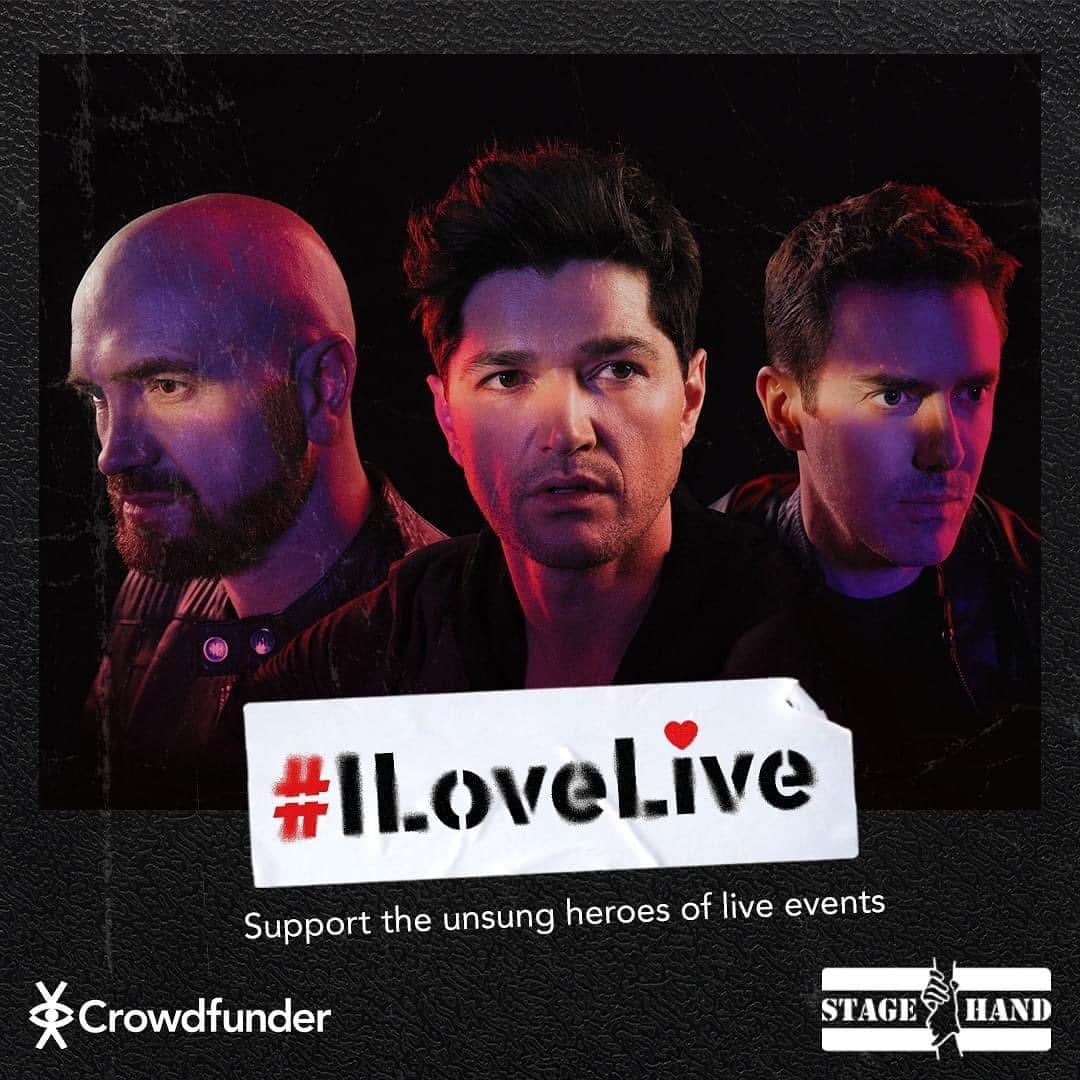 The Scriptさんのインスタグラム写真 - (The ScriptInstagram)「We are excited to be launching our #ilovelive prize draw with @crowdfunderuk and @stagehandcharity. Just £5 per entry 🤘🏻Link in bio.  We're raffling off pieces of The Script memorabilia, to raise money for our live crew and others who have been hit the hardest in the live sector. Without who, there is no hundred-foot curtain being sucked into a vacuum, there's no massive moon hanging above the stage, there is no lighting, there is no sound, there is no show.  Glen is donating the actual snare drum skin he used to record our entire first album The Script, as well as our first promo gigs.  Mark has donated one of his limited edition Freedom Child embroidered jackets he wore throughout the album campaign.  Danny has donated the leather jacket that he wore in our official video for Arms Open.  Lastly, we also have some of Mark's handwritten lyrics to Hall Of Fame!」11月27日 16時34分 - thescriptofficial