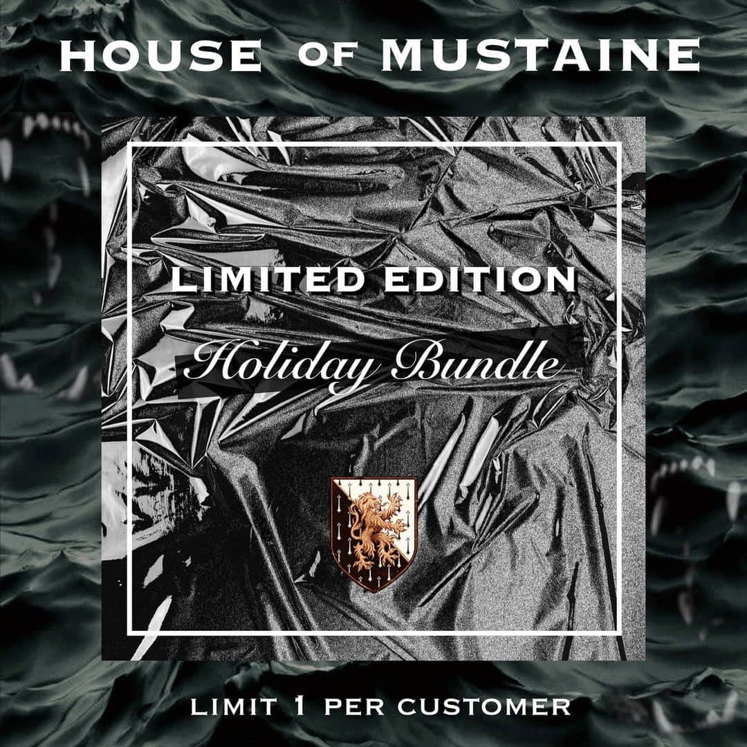 Megadethのインスタグラム：「House of Mustaine Limited Edition Holiday Bundle! Only 150 available - limit one per customer.  Bundle includes one House of Mustaine holiday candle, one H of M custom corkscrew, one custom crested wine glass, one H of M premium cotton tee. Offer available worldwide.  houseofmustaine.com/shop (swipe up in our story)」