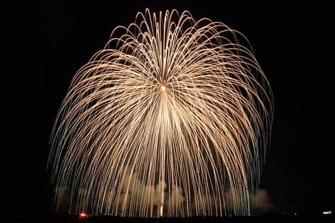 さいたまつりのインスタグラム：「【🏮埼玉の祭りハイライト🏮 〜「こうのす花火大会」〜】 「自分たちの街を自慢できるものにしよう」という想いから始まった鴻巣市の花火大会🎆 ラストには、直径1m以上・高さ約800m・開花直径約800mにもなる「最大の打ち上げ花火」としてギネス世界記録に認定された四尺玉が打ち上がり、鴻巣の夜空をあざやかに彩ります！ 　 === 1枚目が、鴻巣の夜空を埋め尽くす世界最大級の4尺玉！会場からは割れんばかりの歓声と拍手が起こります👏 　 2枚目の写真は、会場のど真ん中に置かれた、1m以上の幅を誇る「４尺玉」の実寸大模型です。 　 3枚目、4枚目はスターマイン「鳳凰乱舞（おおとりらんぶ）」の様子！2011年には「1分あたりの尺玉以上の花火打上数」で日本一にも認定されました。 　 === 　 来年こそは鴻巣の夜空にあがる花火をお楽しみください！！ ＊＊＊  2020年開催予定の「第19回こうのす花火大会」は、新型コロナウイルス感染拡大防止のため延期となります。 公式サイト　http://kounosuhanabi.com/ さいたまつりページ　https://www.saitamatsuri.jp/matsuri/kounosu_hanabi/ #こうのす花火大会 #さいたまつり #埼玉 #saitama #saitamatsuri #japan #祭 #matsuri #festival」