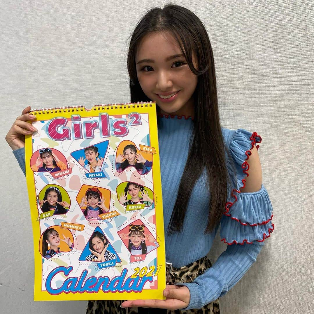 Girls²さんのインスタグラム写真 - (Girls²Instagram)「♡♡♡﻿ ﻿ 2021年カレンダー🥰🥰﻿ ﻿ カラフルポップで見ているだけで﻿ 明るい1年が過ごせそうです🌈👏﻿ ﻿ いつもと少し雰囲気の違ったGirls²を﻿ 是非お楽しみください🌷﻿ ﻿ ご予約はGirls² オフィシャルグッズストアまで﻿ https://www.sonymusicshop.jp/m/sear/groupShw.php?site=S&ima=4312&cd=G001097&c1=G﻿ ﻿ #Girls2 #ガールズガールズ #大事なモノ﻿ #おはスタ #おはガール﻿ #ファントミラージュ #ファントミ﻿ #ラブパトリーナ #ラブパト﻿ #小田柚葉  #隅谷百花 #鶴屋美咲 #小川桜花 #増田來亜﻿ #菱田未渚美 #山口綺羅 #原田都愛 #石井蘭﻿ #渡辺未優 #山口莉愛 #山下結衣 #杉浦優來」11月27日 19時26分 - girls2_official