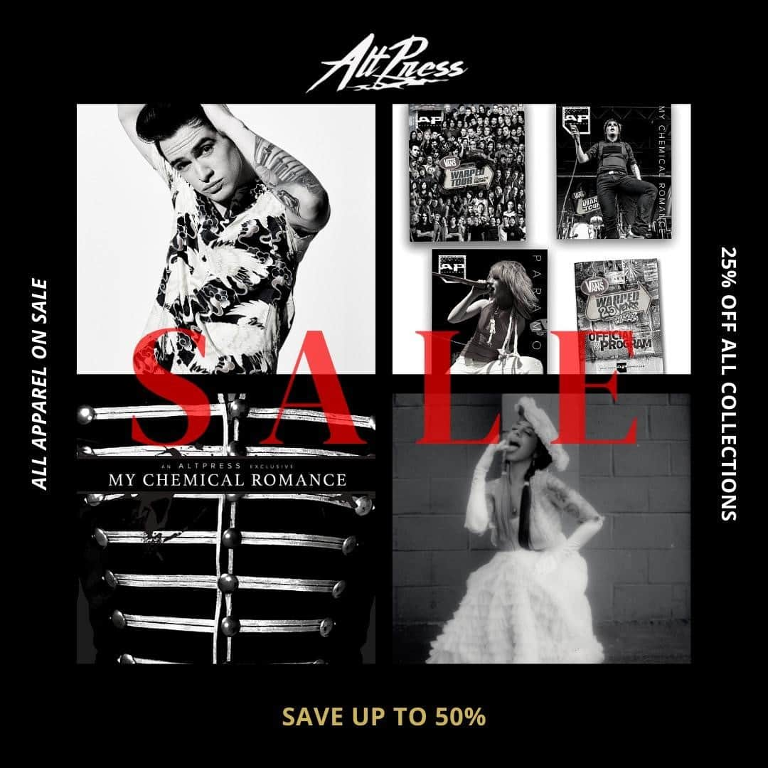 Alternative Pressさんのインスタグラム写真 - (Alternative PressInstagram)「HAPPENING NOW! ⁠ Get all magazines for just $1! 50% off Collector's Editions featuring My Chemical Romance, Paramore, All Time Low, Fall Out Boy and more. 15% off ALL apparel, plus 75% off all accessories and 50% off all collections featuring your favorite artists. ⁠ LINK IN BIO⁠ .⁠ .⁠ .⁠ .⁠ .⁠ #altpress #alternativepress #blackfriday #andyblack #andybiersack #blackveilbrides #bvb #mychemicalromance #mcr #mychem #twentyonepilots #TØP #PVRIS #BMTH #melaniemartinez #bringmethehorizon #blackfridaysales #blackfridayblowout」11月28日 6時01分 - altpress