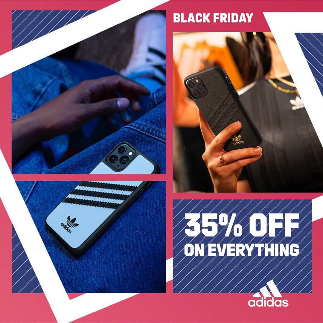 Telecom Lifestyleのインスタグラム：「BLACK FRIDAY - Shop everything with 35% off. ⁣ ⁣ Shop your favorites in our Black Friday sale now on www.adidascases.com⁣ —⁣ #heretocreate #adidasoriginals」