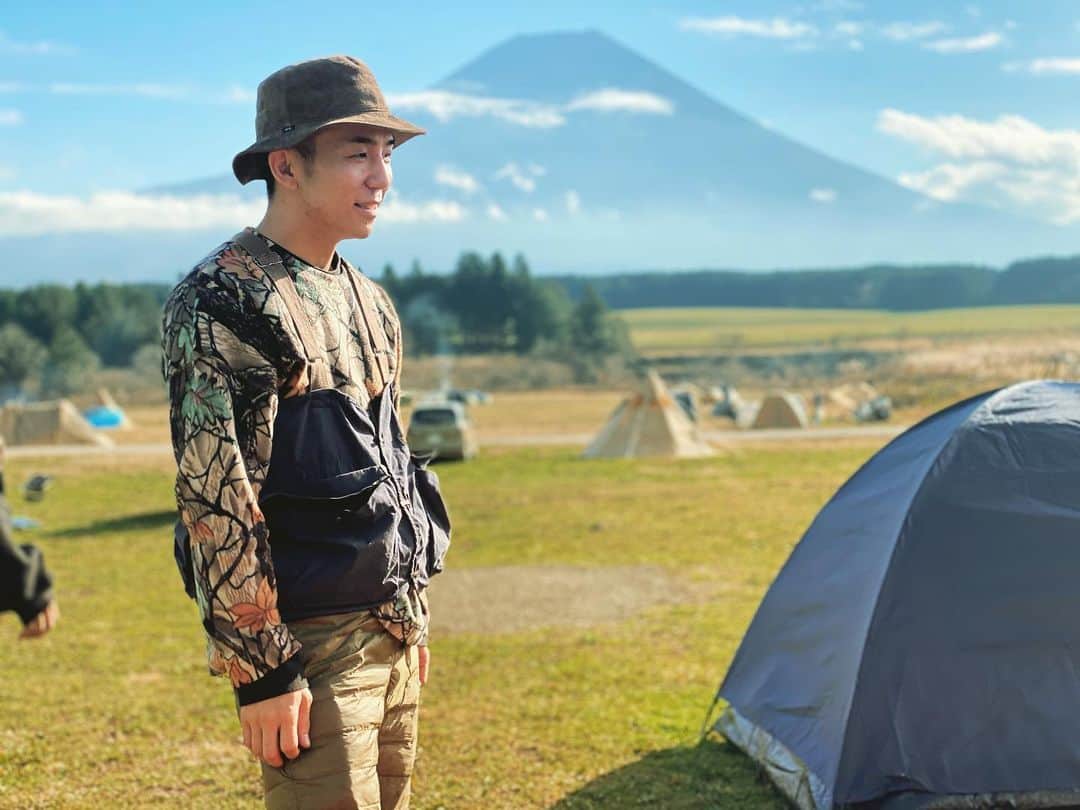Kazuki Hamamotoのインスタグラム：「ふもとっぱら最高だったな〜🗻」