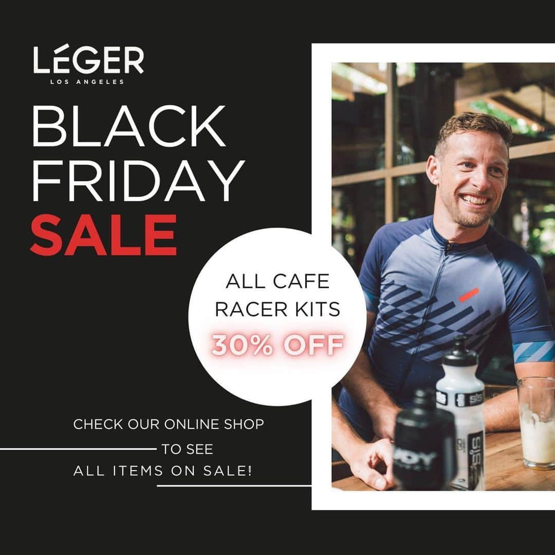 ジェンソン・バトンさんのインスタグラム写真 - (ジェンソン・バトンInstagram)「🚨Léger Black Friday sale🚨check it out at www.LégerLA.cc  #leger #cycling #sale」11月27日 23時53分 - jensonbutton