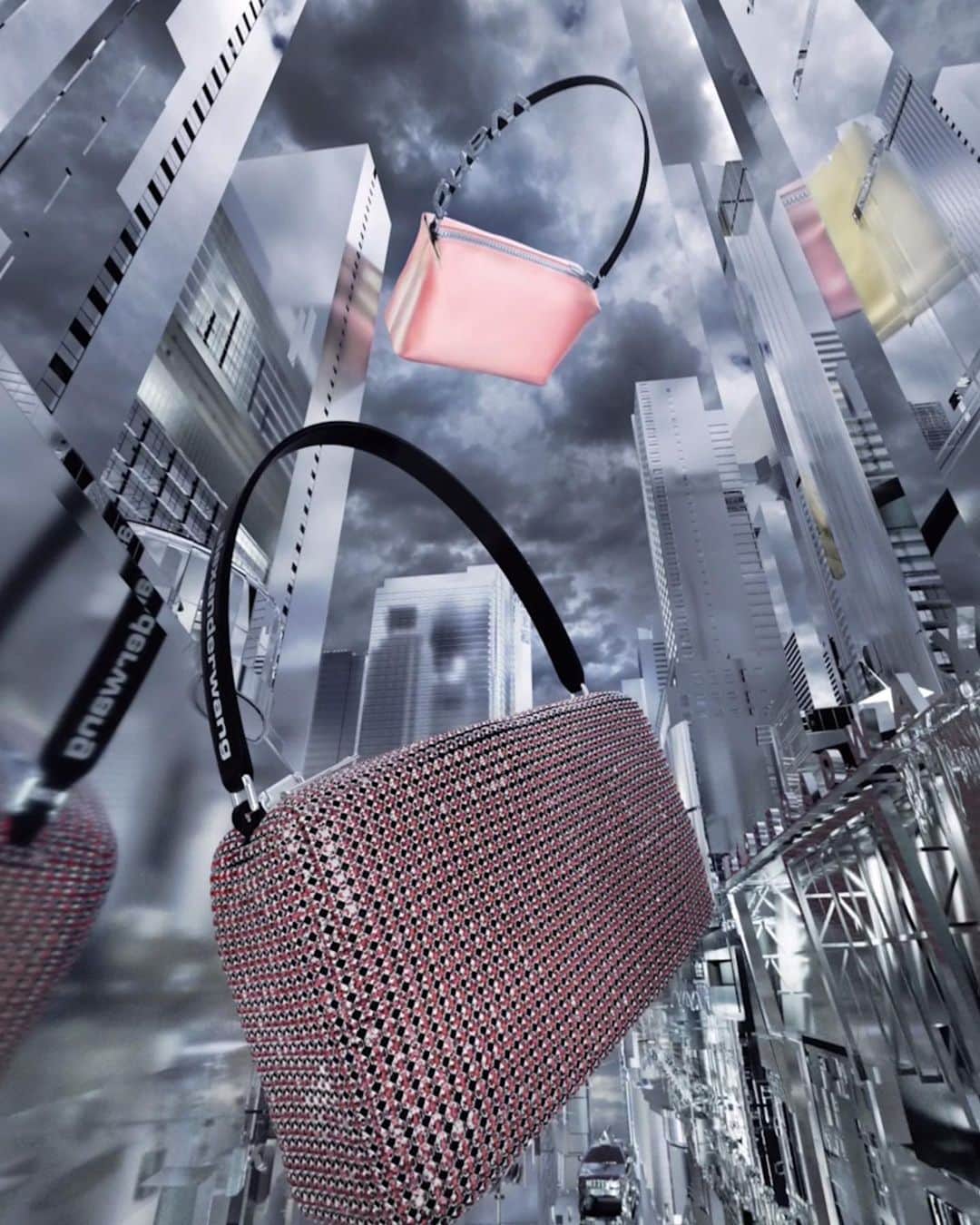 アレキサンダー・ワンのインスタグラム：「Better watch out. -  In a world of chrome, one heroic bag shines bright. The Heiress Bag: here to save your holiday.  #HeiressAndTheCity: coming soon to a phone screen near you.」