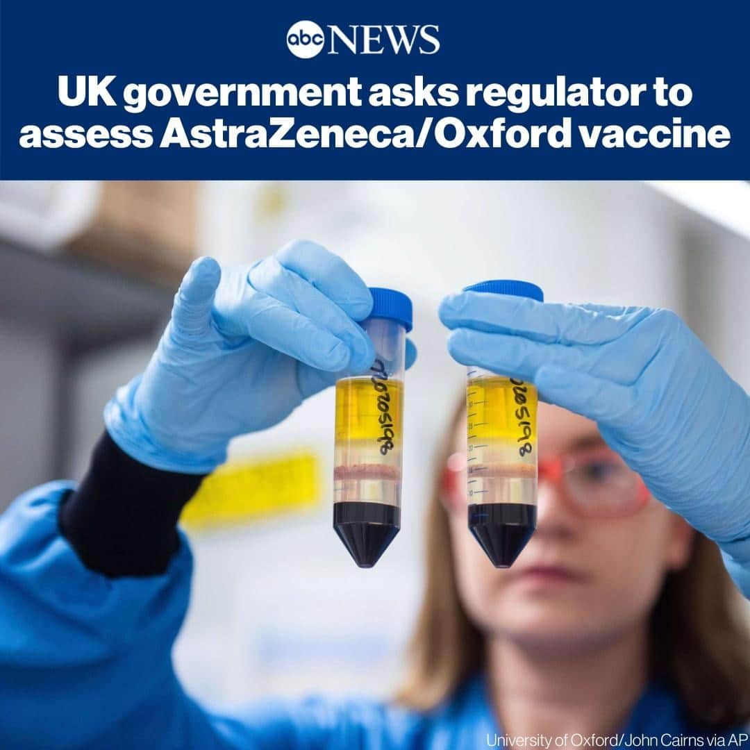 ABC Newsさんのインスタグラム写真 - (ABC NewsInstagram)「U.K. Health Secretary Matt Hancock says that he has formally asked the country’s medicines regulator to assess whether a COVID-19 vaccine developed by AstraZeneca and the University of Oxford “meets rigorous safety standards.” SEE MORE AT LINK IN BIO. #coronavirus #covid19 #vaccine」11月28日 0時31分 - abcnews