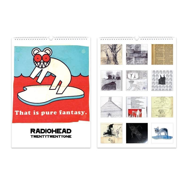 Radioheadのインスタグラム：「The new RADIOHEAD CALENDAR is back on sale for a limited period. Just like an app. Only much slower, and made of paper. Link in bio」