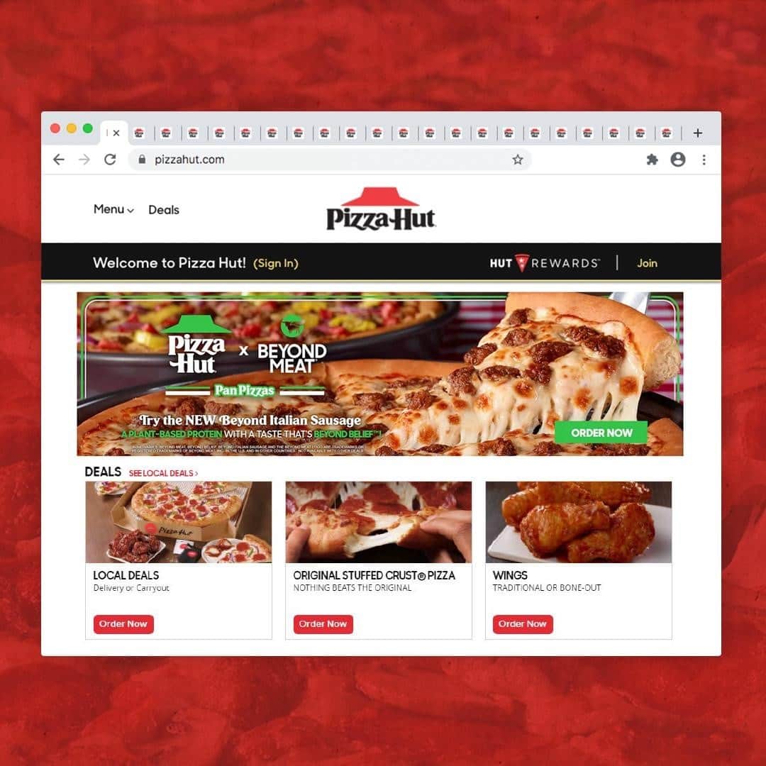 Pizza Hutのインスタグラム
