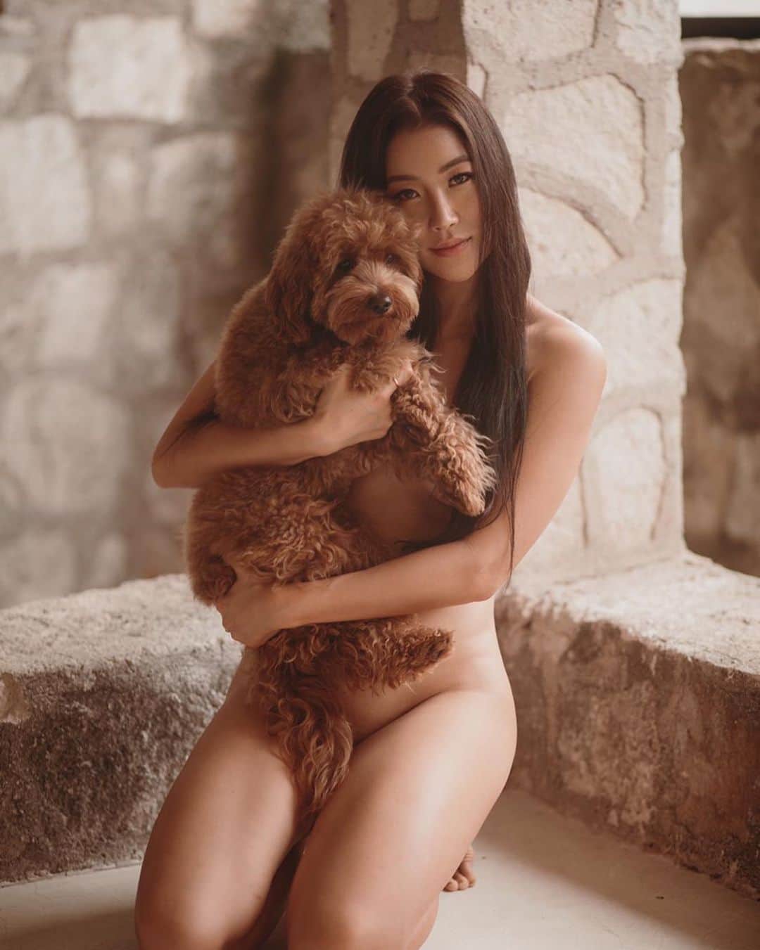GODDESS OF LOVEのインスタグラム：「I tell him positive affirmations everyday. Tell someone you care about how special and amazing they are. Fill your subconscious up with beautiful stories and reject the rest. 🐶 @enki.doodle.bear 📸 @juantrujillofoto」