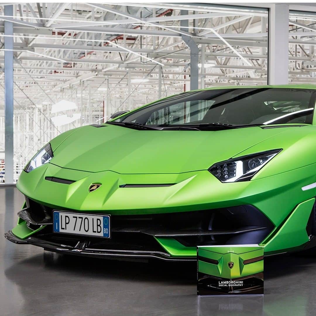 ランボルギーニのインスタグラム：「Our history is something we always love to build with a fundamental component: your passion. With @wearepico we designed the first Lamborghini Social Biography, an e-book created from the communication between our brand and you. We answered all your questions, and now it’s time for you to take a look.   Visit the link in our Bio to pre order your copy.  #Lamborghini #AventadorSVJ #LamborghiniSocialBiography」