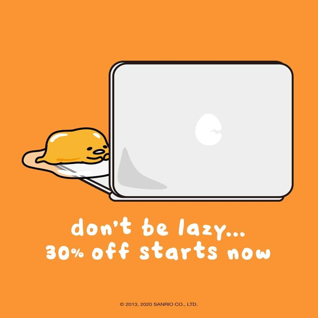 ぐでたまさんのインスタグラム写真 - (ぐでたまInstagram)「don't be lazy... get 30% off #gudetama gifts all weekend long online at @sanrio 🍳 link in bio to shop.」11月28日 2時02分 - gudetama
