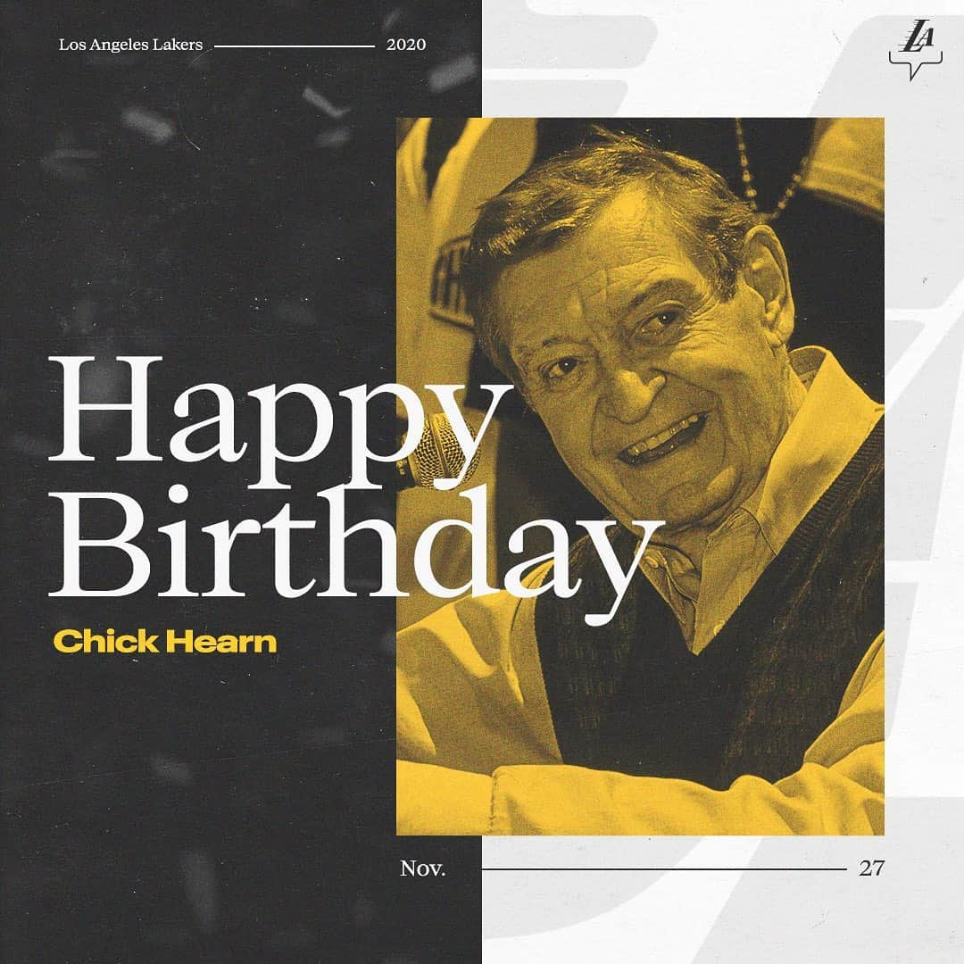 Los Angeles Lakersさんのインスタグラム写真 - (Los Angeles LakersInstagram)「Happy Birthday to the most iconic announcer of all-time, the legendary Chick Hearn.」11月28日 2時29分 - lakers