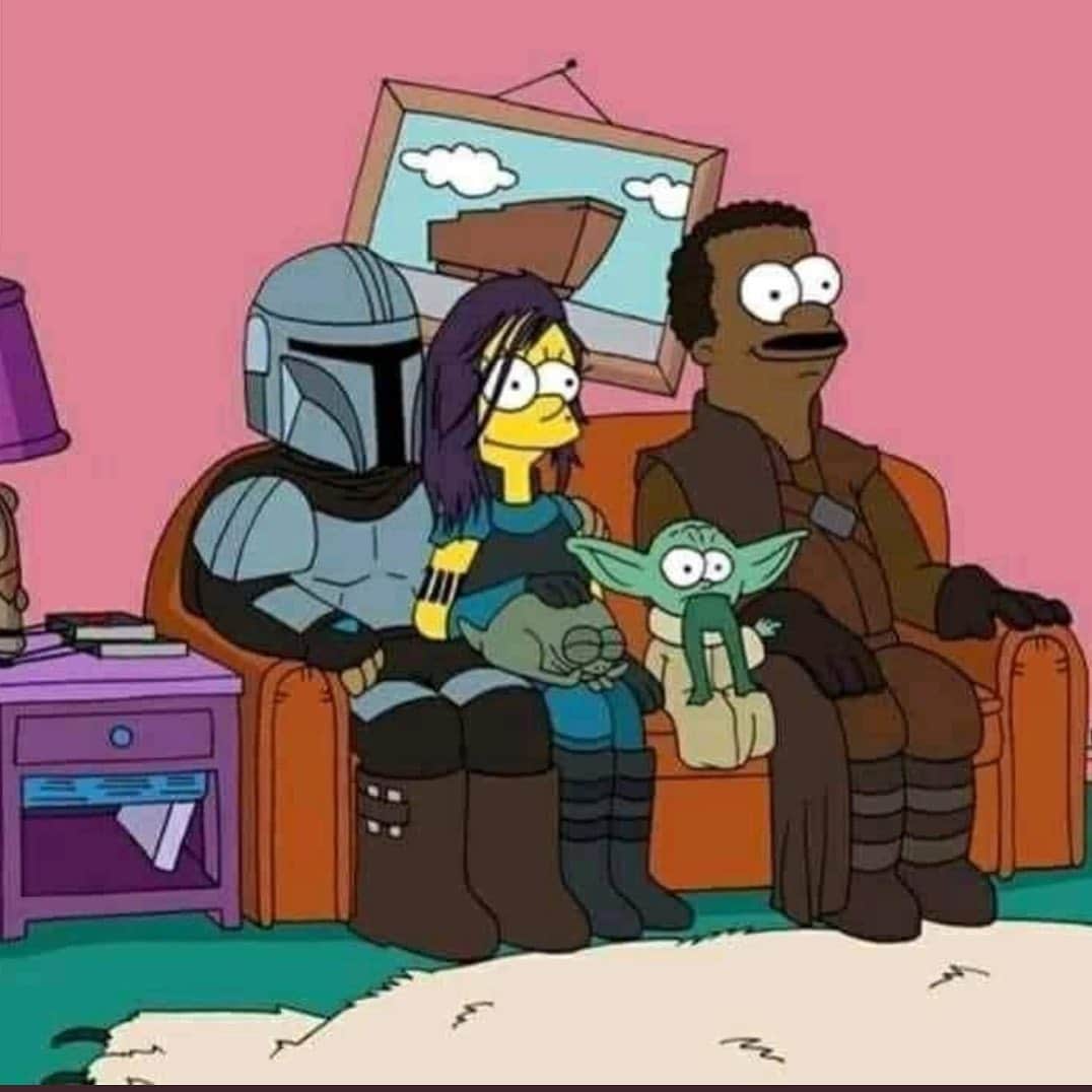 ジーナ・カラーノのインスタグラム：「The day after thanksgiving watching Chapter 13 of @themandalorian 😂directed by @dave.filoni ❤️ (who is the artist for this one so I can tag?)」