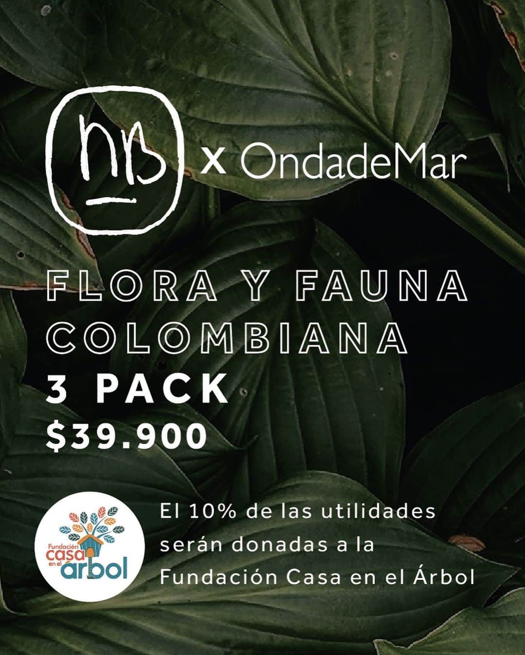 オンダデマーさんのインスタグラム写真 - (オンダデマーInstagram)「#NuevaColección   Tapabocas #FlorayFaunaColombiana  Disponible en 3PACK  ¡Conoce el primer diseño de tres! #Passiflora Un diseño de Miguel Böhmer en apoyo con OndadeMar para la Fundación Casa en el Árbol. El 10% de las utilidades serán donadas a la Fundación Casa en el Árbol de Taliana Vargas.  Disponible en tiendas online y físicas.」11月28日 2時44分 - ondademar
