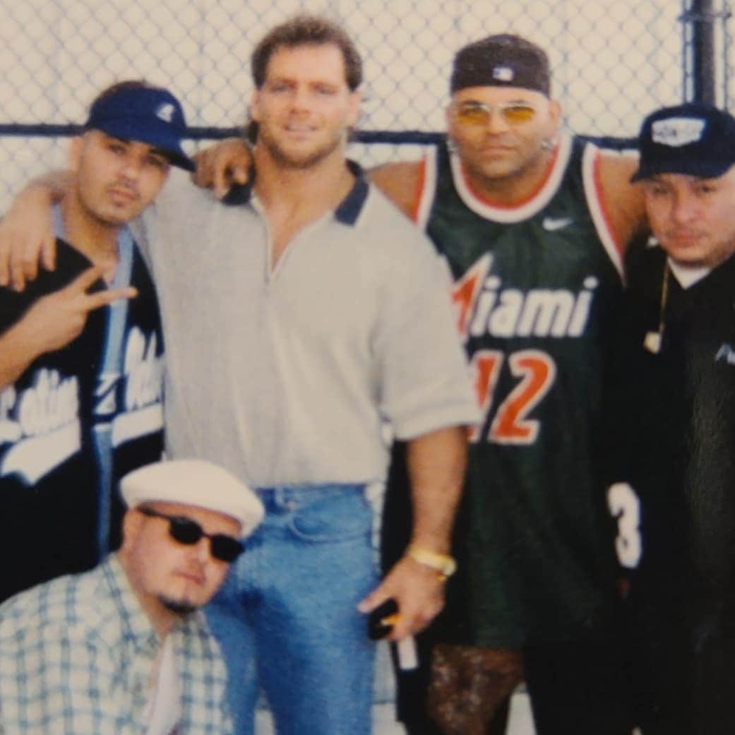 ベイビー・バッシュさんのインスタグラム写真 - (ベイビー・バッシュInstagram)「How crazy is this #FlashbackFriday Me Chris Benoit,  Konan,, Kid Frost and Jay Tee..what a Combo.. lol before I was Bash!! (that Chris Benoit story is Tragic and  Craaazzzyy) He seemed so happy that day ....love Konan Frost and Jim! (My Latino Velvet jersey on lol)」11月28日 3時36分 - babybash