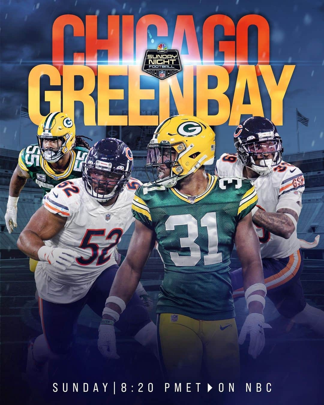 NFLさんのインスタグラム写真 - (NFLInstagram)「NFC North showdown on #SNF 😤⁣ ⁣ 📺: #CHIvsGB -- Sunday 8:20pm ET on NBC⁣ 📱: NFL app // Yahoo Sports app」11月28日 7時00分 - nfl