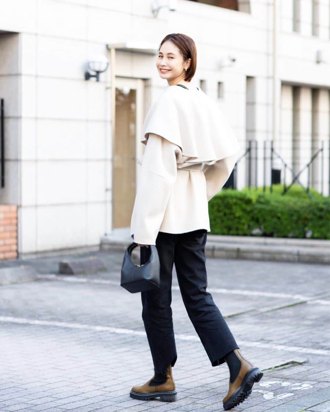 二ノ宮和佳子のインスタグラム：「CHEAP CHIC SNAP @otonamuse 1  #cheapchic #otonamuse #みんなのコーデ参考になるよ #zara #proenzaschouler  #frenzlauer #aewenmatoph  #orangemakeup」