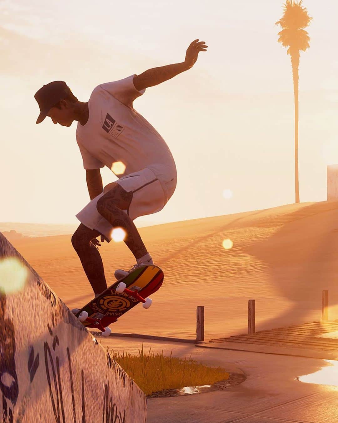 ナイジャ・ヒューストンのインスタグラム：「My shorts are a lil too long but the new game is tighttt! @tonyhawkthegame」