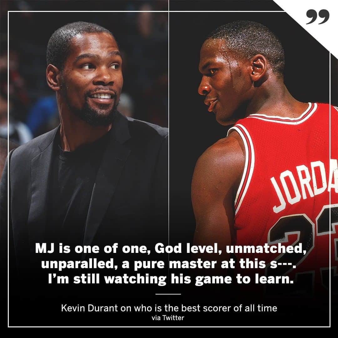 espnさんのインスタグラム写真 - (espnInstagram)「Kevin Durant says MJ's scoring ability is unmatched. (via @easymoneysniper)」11月28日 8時11分 - espn