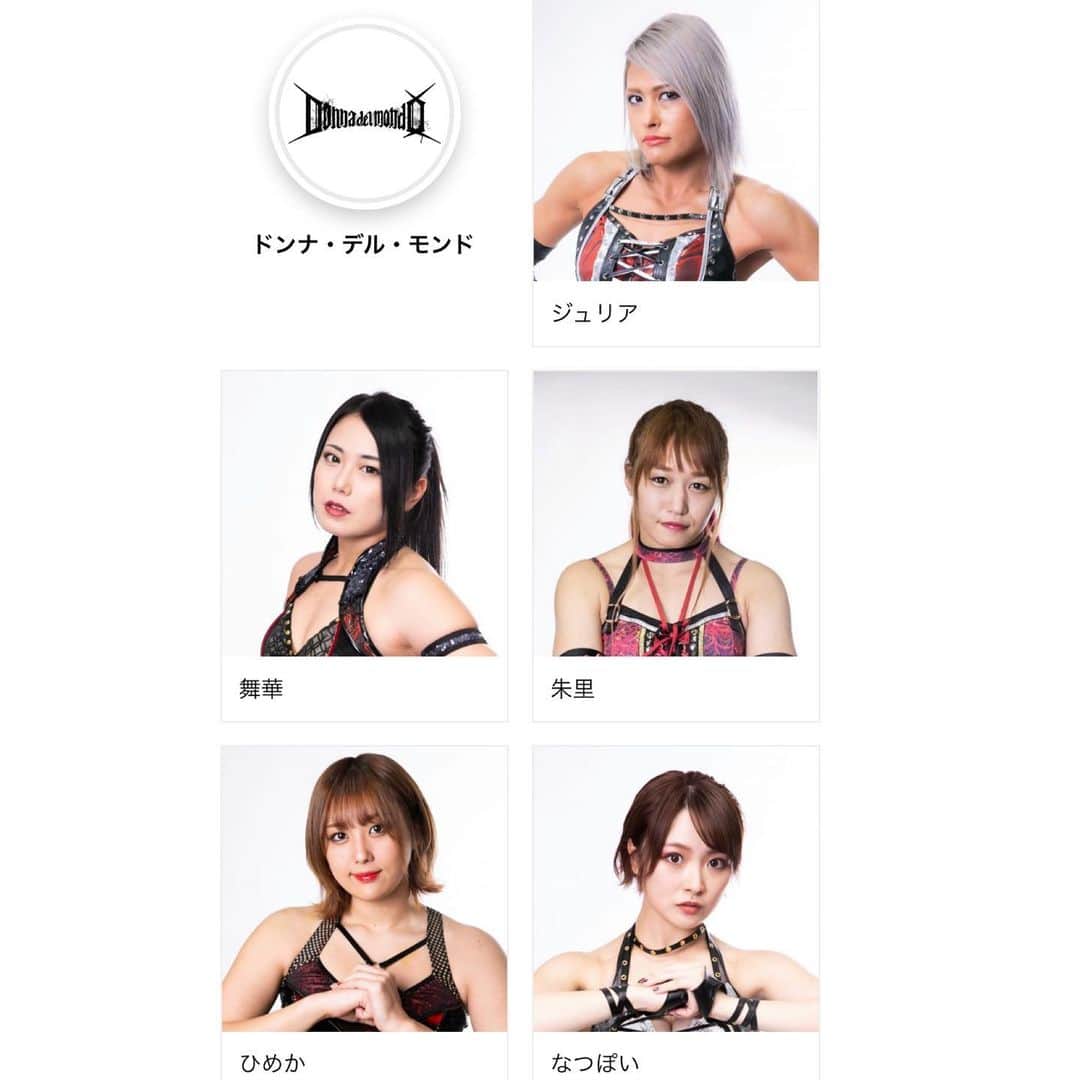 のインスタグラム：「選手紹介の写真✨  新しくしてもらいました😊  DDM華やか🧡  #stardom #DDM #prowrestling #photography #new」