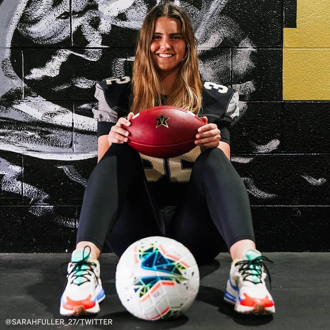 espnさんのインスタグラム写真 - (espnInstagram)「Vanderbilt soccer player Sarah Fuller joined the football team for practice.  She could become the first woman to play in a Power 5 football game Saturday. (via @secnetwork, @sarah_f27)」11月28日 10時39分 - espn