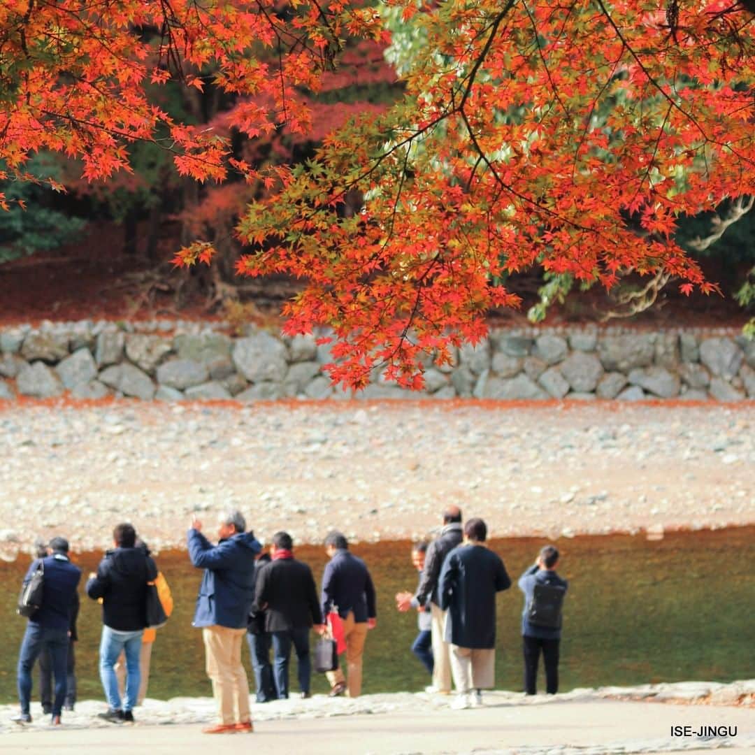 のインスタグラム：「#伊勢神宮 #神宮 #神社 #心のふるさと #内宮 #五十鈴川 #紅葉 #ISEJINGU #JINGU #SOUL_of_JAPAN #japan #jinja #shinto #naiku #isuzugawa #autumncolors」