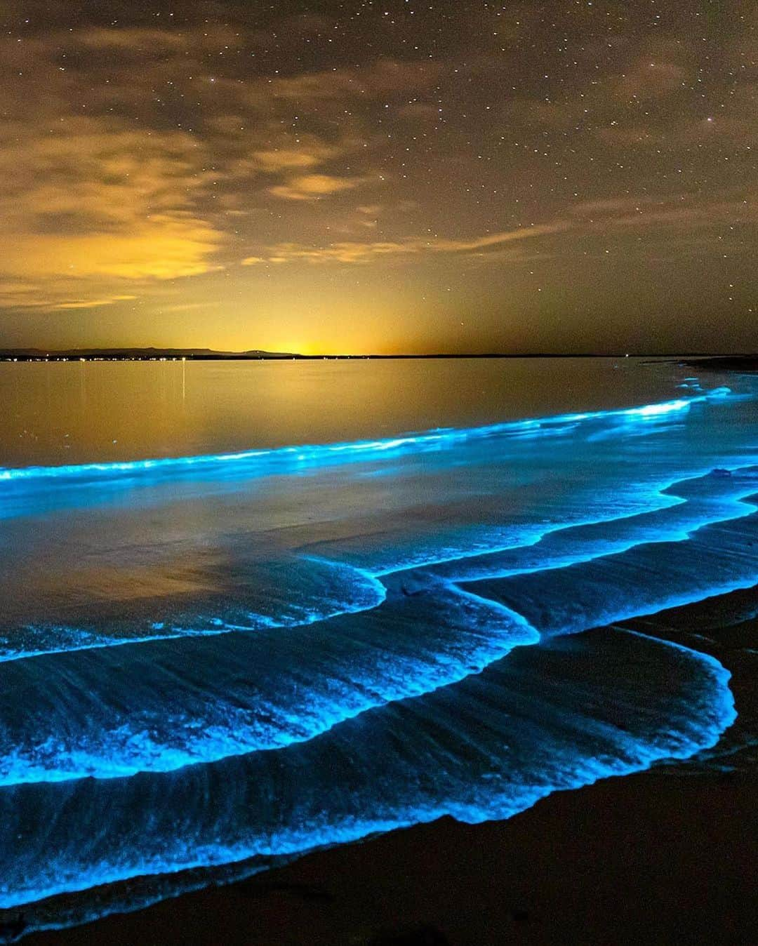 BEAUTIFUL DESTINATIONSさんのインスタグラム写真 - (BEAUTIFUL DESTINATIONSInstagram)「No special effects—just pure nature! 🤩 Have you seen this spectacle in real life? Besides white sands, clear waters, resident dolphins and visiting humpback whales, Jervis Bay has more in store: bioluminescent algae. ✨  The phenomenon is seen at night and usually during the warmer months. Would you like to witness this in person? 🙌🏼  📸 @jordan_robins 📍  Jervis Bay, Sydney, Australia」11月28日 11時03分 - beautifuldestinations