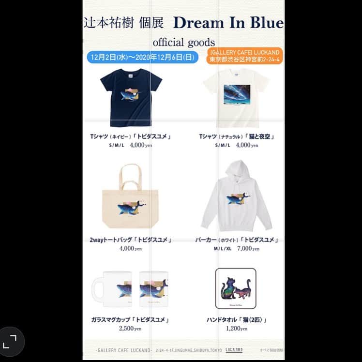 辻本祐樹さんのインスタグラム写真 - (辻本祐樹Instagram)「自分の作品がグッズになる喜び。  皆様、着て、使いまくってください。  辻本祐樹　初個展 『 Dream in Blue 』   詳細↓ https://ameblo.jp/yuuki-tsujimoto/entry-12639982462.html」11月28日 12時15分 - tsujimotoyuuki
