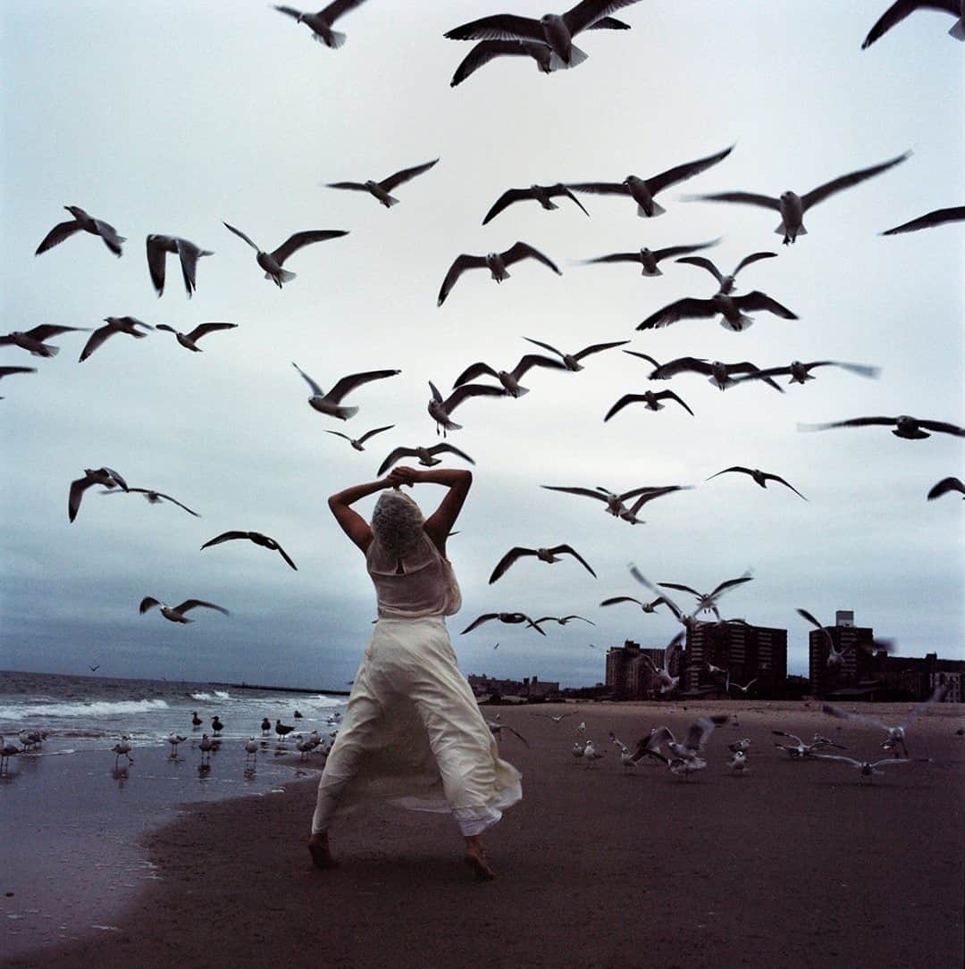 ナショナルジオグラフィックさんのインスタグラム写真 - (ナショナルジオグラフィックInstagram)「Photo by @celestesloman / This is a portrait of Keyt dancing with seagulls on Brighton Beach in Brooklyn. Keyt is a Russian taxi driver who I met on Brighton Beach and have photographed many times over the past few years.」11月28日 12時34分 - natgeo