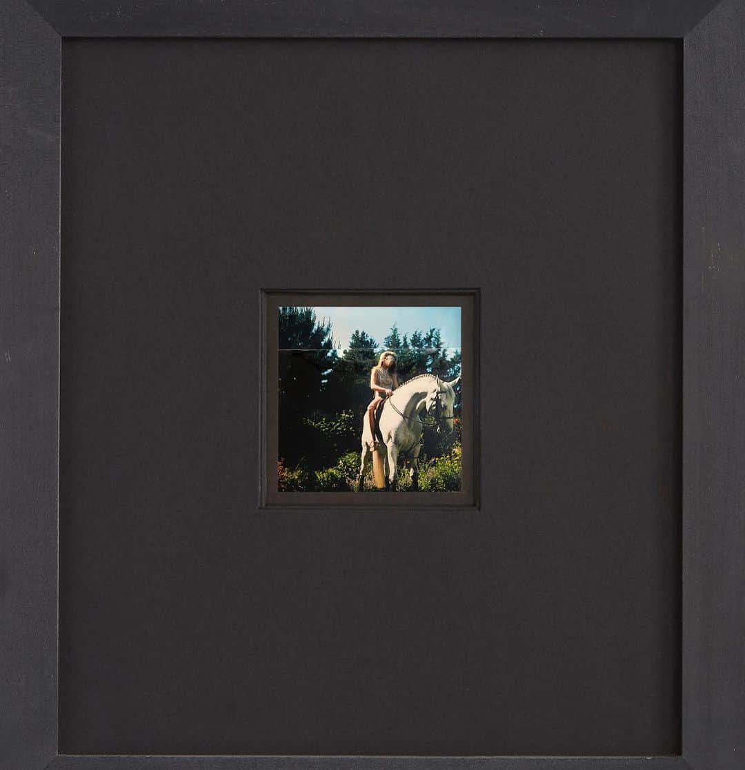 スティーヴン・クラインさんのインスタグラム写真 - (スティーヴン・クラインInstagram)「Aimee Mullins on Typhoon, 2002 Aimee Mullins on Typhoon, Bridgehampton, 17 July 2002 Unique composite of 2 color polaroid 4x5 prints Image: 5 x 5 inches Frame: 20 1/4 x 18 inches Signed in ink on the verso   #polaroid  #Shotbyklein #Mcqueen」11月28日 12時48分 - stevenkleinstudio