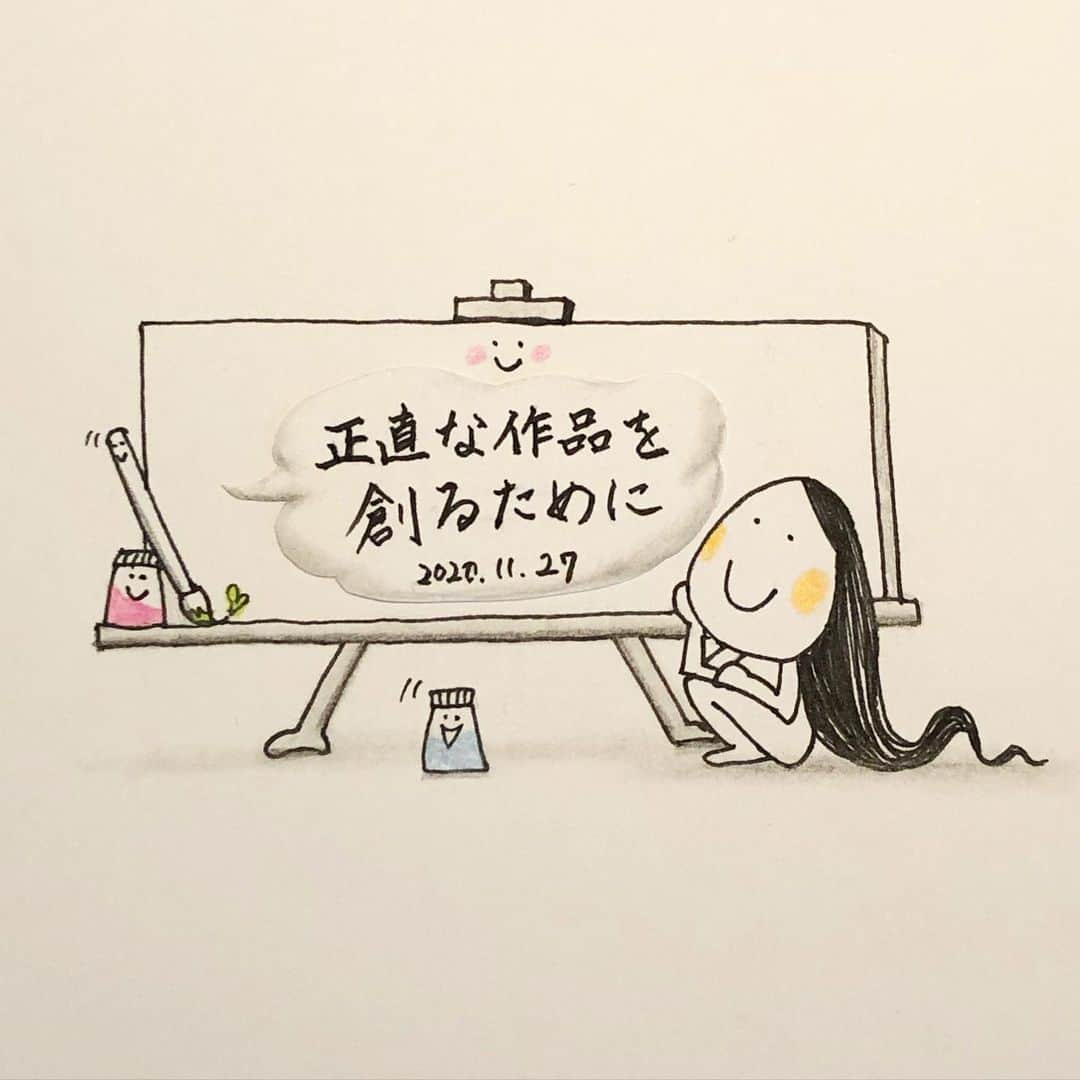 榊山敬代のインスタグラム：「﻿🎤… . YouTubeをUPしましたの巻  第９話は  正直な作品を創るために。について  制作に対する  正直な心模様  の対話を 記録してみました  YouTubeサイトはプロフィールにリンクしている @sakakiyamatakayo からご視聴いただけます👀  . . . #声 #voice #心 #心持ち #heart #心の声  #人生  #最高 #人生一度きり #命 #まぶしい #happy #はじめまして #よろしくお願いします #声 #癒し #リラックス #relux #らくがき #日本画家 の #ラクガキ #art #ペン画 #pen #sarasa #anime #キャラクター #artist #らくがき_sakakiyamatakayo #sakakiyamatakayo_rakugaki」