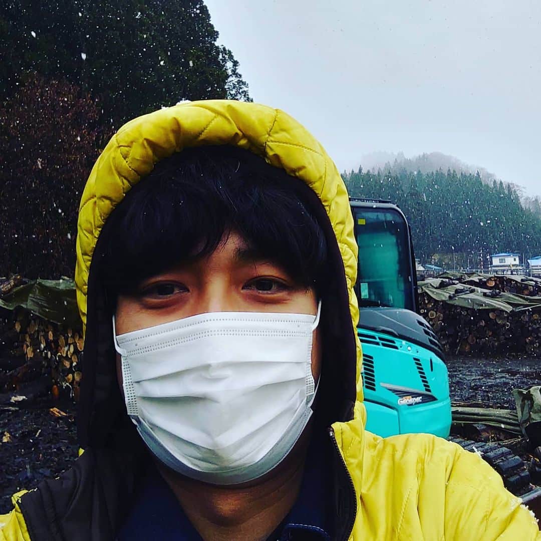 中村昌也のインスタグラム：「私の初雪❄秋田は寒いよ〜」